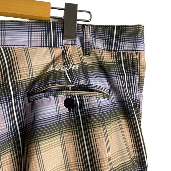 Mojo Sportswear Men's Plaid Stretch Fit Shorts - Picture 9 of 10